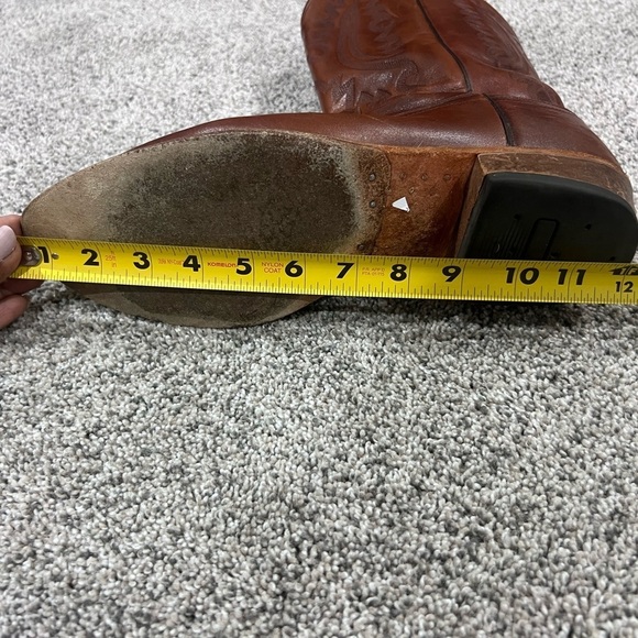 Old West Men’s Brown Genuine Leather Classic Western Boots Size US 11.5 D main image 7